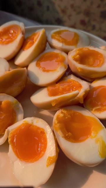 Ramen eggs (toddler snack)