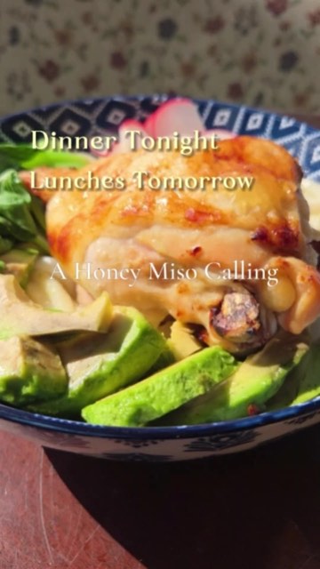 Honey miso chicken udon
