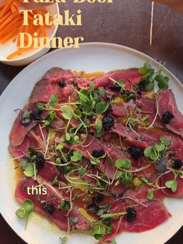 Yuzu ponzu beef tataki
