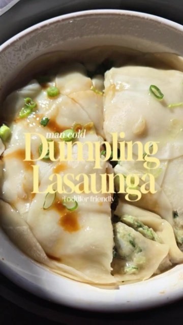 Soupy dumpling lasagna
