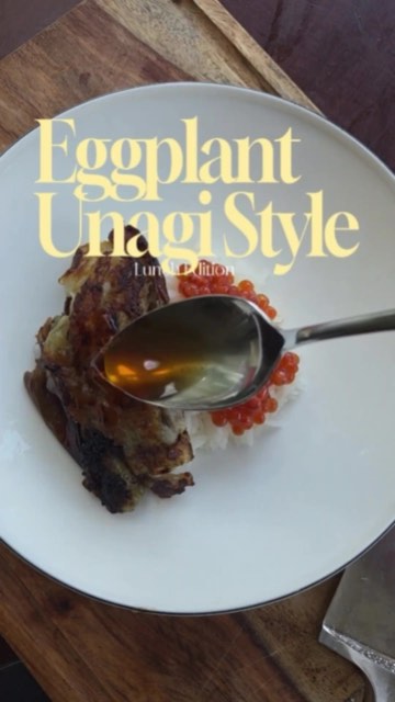Eggplant unagi lunch bowl